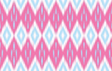 Geometrik etnik oryantal ikat kusursuz desenli renk doğulu. Aztek süsü izi. Arkaplan, perde, halı, duvar kağıdı, giysi, ambalaj, Batik, vektör illüstrasyonu için tasarım.
