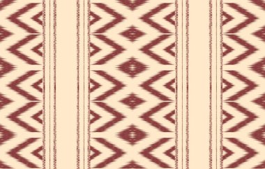 Geometrik etnik oryantal ikat kusursuz desenli renk doğulu. Aztek süsü izi. Arkaplan, perde, halı, duvar kağıdı, giysi, ambalaj, Batik, vektör illüstrasyonu için tasarım.