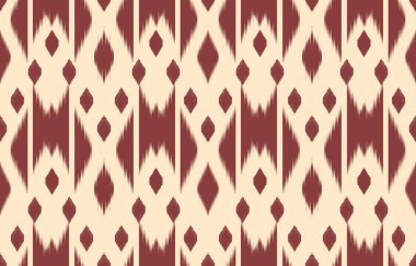 Geometrik etnik oryantal ikat kusursuz desenli renk doğulu. Aztek süsü izi. Arkaplan, perde, halı, duvar kağıdı, giysi, ambalaj, Batik, vektör illüstrasyonu için tasarım.