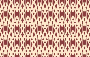 Geometrik etnik oryantal ikat kusursuz desenli renk doğulu. Aztek süsü izi. Arkaplan, perde, halı, duvar kağıdı, giysi, ambalaj, Batik, vektör illüstrasyonu için tasarım.