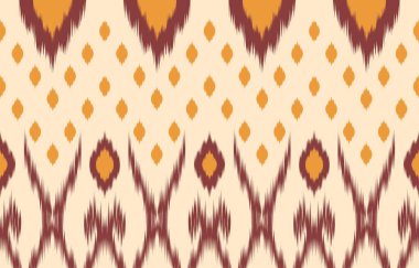 Geometrik etnik oryantal ikat kusursuz desenli renk doğulu. Aztek süsü izi. Arkaplan, perde, halı, duvar kağıdı, giysi, ambalaj, Batik, vektör illüstrasyonu için tasarım.
