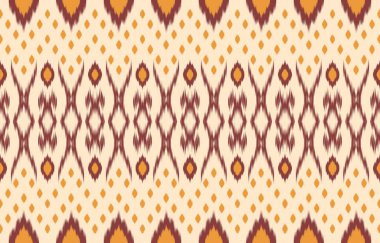 Geometrik etnik oryantal ikat kusursuz desenli renk doğulu. Aztek süsü izi. Arkaplan, perde, halı, duvar kağıdı, giysi, ambalaj, Batik, vektör illüstrasyonu için tasarım.