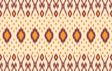 Geometrik etnik oryantal ikat kusursuz desenli renk doğulu. Aztek süsü izi. Arkaplan, perde, halı, duvar kağıdı, giysi, ambalaj, Batik, vektör illüstrasyonu için tasarım.