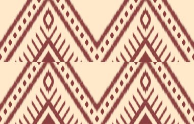 Geometrik etnik oryantal ikat kusursuz desenli renk doğulu. Aztek süsü izi. Arkaplan, perde, halı, duvar kağıdı, giysi, ambalaj, Batik, vektör illüstrasyonu için tasarım.