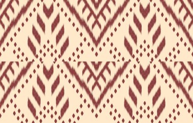 Geometrik etnik oryantal ikat kusursuz desenli renk doğulu. Aztek süsü izi. Arkaplan, perde, halı, duvar kağıdı, giysi, ambalaj, Batik, vektör illüstrasyonu için tasarım.