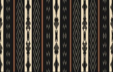 Geometrik etnik oryantal ikat kusursuz desenli renk doğulu. Aztek süsü izi. Arkaplan, perde, halı, duvar kağıdı, giysi, ambalaj, Batik, vektör illüstrasyonu için tasarım.