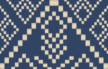 Geometrik etnik oryantal ikat kusursuz desenli renk doğulu. Aztek süsü izi. Arkaplan, perde, halı, duvar kağıdı, giysi, ambalaj, Batik, vektör illüstrasyonu için tasarım.