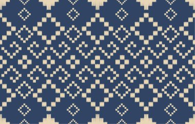 Geometrik etnik oryantal ikat kusursuz desenli renk doğulu. Aztek süsü izi. Arkaplan, perde, halı, duvar kağıdı, giysi, ambalaj, Batik, vektör illüstrasyonu için tasarım.