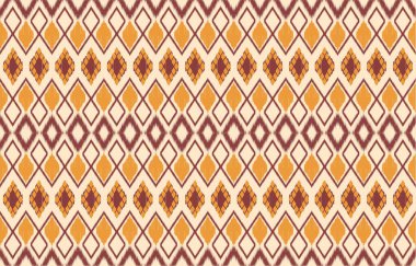 Geometrik etnik oryantal ikat kusursuz desenli renk doğulu. Aztek süsü izi. Arkaplan, perde, halı, duvar kağıdı, giysi, ambalaj, Batik, vektör illüstrasyonu için tasarım.