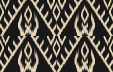 Geometrik etnik oryantal ikat kusursuz desenli renk doğulu. Aztek süsü izi. Arkaplan, perde, halı, duvar kağıdı, giysi, ambalaj, Batik, vektör illüstrasyonu için tasarım.