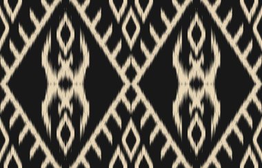 Geometrik etnik oryantal ikat kusursuz desenli renk doğulu. Aztek süsü izi. Arkaplan, perde, halı, duvar kağıdı, giysi, ambalaj, Batik, vektör illüstrasyonu için tasarım.