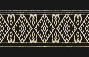 Geometrik etnik oryantal ikat kusursuz desenli renk doğulu. Aztek süsü izi. Arkaplan, perde, halı, duvar kağıdı, giysi, ambalaj, Batik, vektör illüstrasyonu için tasarım.