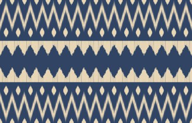 Geometrik etnik oryantal ikat kusursuz desenli renk doğulu. Aztek süsü izi. Arkaplan, perde, halı, duvar kağıdı, giysi, ambalaj, Batik, vektör illüstrasyonu için tasarım.