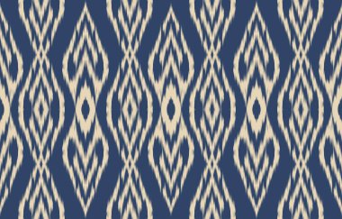 Geometrik etnik oryantal ikat kusursuz desenli renk doğulu. Aztek süsü izi. Arkaplan, perde, halı, duvar kağıdı, giysi, ambalaj, Batik, vektör illüstrasyonu için tasarım.
