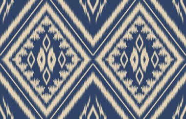Geometrik etnik oryantal ikat kusursuz desenli renk doğulu. Aztek süsü izi. Arkaplan, perde, halı, duvar kağıdı, giysi, ambalaj, Batik, vektör illüstrasyonu için tasarım.