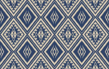 Geometrik etnik oryantal ikat kusursuz desenli renk doğulu. Aztek süsü izi. Arkaplan, perde, halı, duvar kağıdı, giysi, ambalaj, Batik, vektör illüstrasyonu için tasarım.
