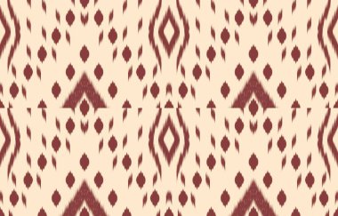 Geometrik etnik oryantal ikat kusursuz desenli renk doğulu. Aztek süsü izi. Arkaplan, perde, halı, duvar kağıdı, giysi, ambalaj, Batik, vektör illüstrasyonu için tasarım.