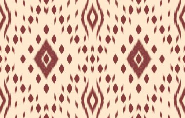 Geometrik etnik oryantal ikat kusursuz desenli renk doğulu. Aztek süsü izi. Arkaplan, perde, halı, duvar kağıdı, giysi, ambalaj, Batik, vektör illüstrasyonu için tasarım.