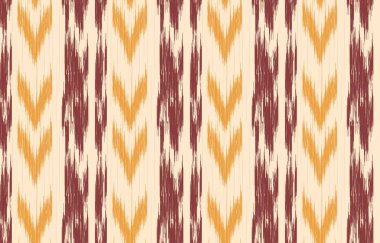 Geometrik etnik oryantal ikat kusursuz desenli renk doğulu. Aztek süsü izi. Arkaplan, perde, halı, duvar kağıdı, giysi, ambalaj, Batik, vektör illüstrasyonu için tasarım.