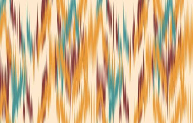 Geometrik etnik oryantal ikat kusursuz desenli renk doğulu. Aztek süsü izi. Arkaplan, perde, halı, duvar kağıdı, giysi, ambalaj, Batik, vektör illüstrasyonu için tasarım.