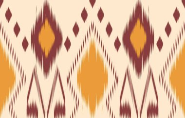 Geometrik etnik oryantal ikat kusursuz desenli renk doğulu. Aztek süsü izi. Arkaplan, perde, halı, duvar kağıdı, giysi, ambalaj, Batik, vektör illüstrasyonu için tasarım.