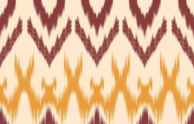 Geometrik etnik oryantal ikat kusursuz desenli renk doğulu. Aztek süsü izi. Arkaplan, perde, halı, duvar kağıdı, giysi, ambalaj, Batik, vektör illüstrasyonu için tasarım.