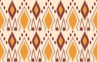 Geometrik etnik oryantal ikat kusursuz desenli renk doğulu. Aztek süsü izi. Arkaplan, perde, halı, duvar kağıdı, giysi, ambalaj, Batik, vektör illüstrasyonu için tasarım.