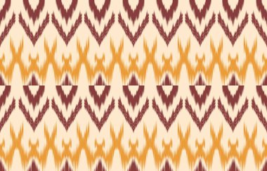 Geometrik etnik oryantal ikat kusursuz desenli renk doğulu. Aztek süsü izi. Arkaplan, perde, halı, duvar kağıdı, giysi, ambalaj, Batik, vektör illüstrasyonu için tasarım.