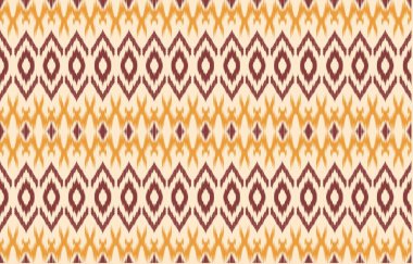 Geometrik etnik oryantal ikat kusursuz desenli renk doğulu. Aztek süsü izi. Arkaplan, perde, halı, duvar kağıdı, giysi, ambalaj, Batik, vektör illüstrasyonu için tasarım.