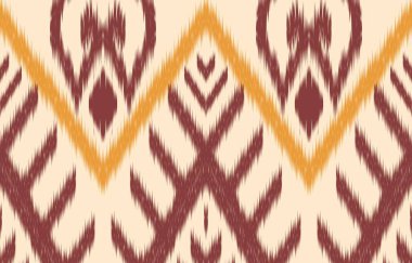 Geometrik etnik oryantal ikat kusursuz desenli renk doğulu. Aztek süsü izi. Arkaplan, perde, halı, duvar kağıdı, giysi, ambalaj, Batik, vektör illüstrasyonu için tasarım.