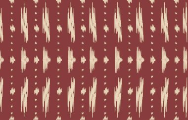 Geometrik etnik oryantal ikat kusursuz desenli renk doğulu. Aztek süsü izi. Arkaplan, perde, halı, duvar kağıdı, giysi, ambalaj, Batik, vektör illüstrasyonu için tasarım.