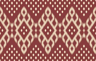 Geometrik etnik oryantal ikat kusursuz desenli renk doğulu. Aztek süsü izi. Arkaplan, perde, halı, duvar kağıdı, giysi, ambalaj, Batik, vektör illüstrasyonu için tasarım.