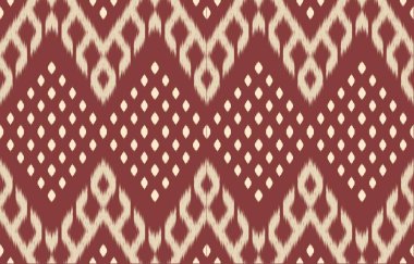 Geometrik etnik oryantal ikat kusursuz desenli renk doğulu. Aztek süsü izi. Arkaplan, perde, halı, duvar kağıdı, giysi, ambalaj, Batik, vektör illüstrasyonu için tasarım.