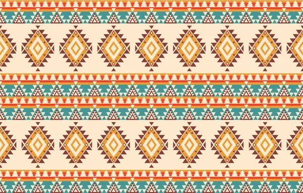 Aztek ve Navajo motiflerinin yer aldığı geometrik etnik Amerikan Yerli kabile desenleri kusursuz bir dekoratif doku oluşturur. Arkaplan, perde, halı, giysi, ambalaj için tasarım, Batik.