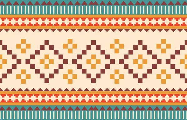 Aztek ve Navajo motiflerinin yer aldığı geometrik etnik Amerikan Yerli kabile desenleri kusursuz bir dekoratif doku oluşturur. Arkaplan, perde, halı, giysi, ambalaj için tasarım, Batik.