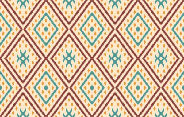 Geometrik etnik oryantal ikat kusursuz desenli renk doğulu. Aztek süsü izi. Arkaplan, perde, halı, duvar kağıdı, giysi, ambalaj, Batik, vektör illüstrasyonu için tasarım.