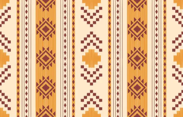 Geometrik etnik oryantal ikat kusursuz desenli renk doğulu. Aztek süsü izi. Arkaplan, perde, halı, duvar kağıdı, giysi, ambalaj, Batik, vektör illüstrasyonu için tasarım.