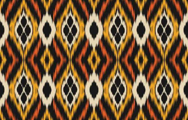 Geometrik etnik oryantal ikat kusursuz desenli renk doğulu. Aztek süsü izi. Arkaplan, perde, halı, duvar kağıdı, giysi, ambalaj, Batik, vektör illüstrasyonu için tasarım.