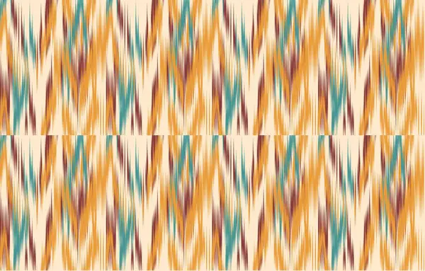 Geometrik etnik oryantal ikat kusursuz desenli renk doğulu. Aztek süsü izi. Arkaplan, perde, halı, duvar kağıdı, giysi, ambalaj, Batik, vektör illüstrasyonu için tasarım.