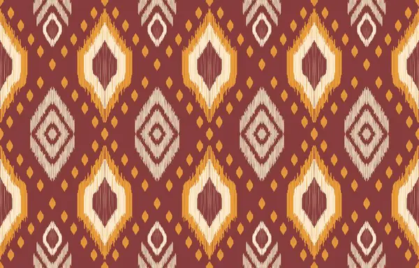 Geometrik etnik oryantal ikat kusursuz desenli renk doğulu. Aztek süsü izi. Arkaplan, perde, halı, duvar kağıdı, giysi, ambalaj, Batik, vektör illüstrasyonu için tasarım.