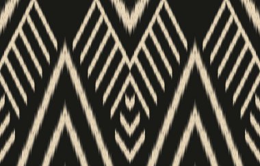 Geometrik etnik oryantal ikat kusursuz desenli renk doğulu. Aztek süsü izi. Arkaplan, perde, halı, duvar kağıdı, giysi, ambalaj, Batik, vektör illüstrasyonu için tasarım.