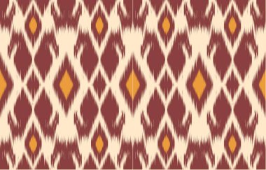 Geometrik etnik oryantal ikat kusursuz desenli renk doğulu. Aztek süsü izi. Arkaplan, perde, halı, duvar kağıdı, giysi, ambalaj, Batik, vektör illüstrasyonu için tasarım.