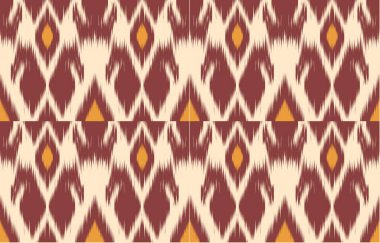 Geometrik etnik oryantal ikat kusursuz desenli renk doğulu. Aztek süsü izi. Arkaplan, perde, halı, duvar kağıdı, giysi, ambalaj, Batik, vektör illüstrasyonu için tasarım.