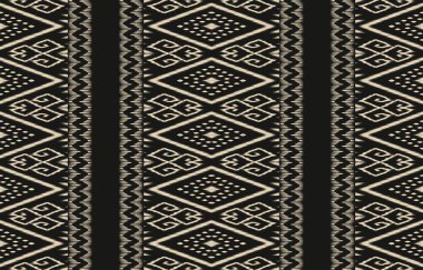 Geometrik etnik oryantal ikat kusursuz desenli renk doğulu. Aztek süsü izi. Arkaplan, perde, halı, duvar kağıdı, giysi, ambalaj, Batik, vektör illüstrasyonu için tasarım.