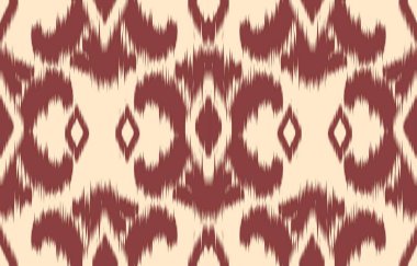 Geometrik etnik oryantal ikat kusursuz desenli renk doğulu. Aztek süsü izi. Arkaplan, perde, halı, duvar kağıdı, giysi, ambalaj, Batik, vektör illüstrasyonu için tasarım.