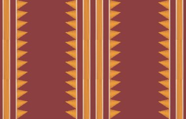 Geometrik etnik oryantal ikat kusursuz desenli renk doğulu. Aztek süsü izi. Arkaplan, perde, halı, duvar kağıdı, giysi, ambalaj, Batik, vektör illüstrasyonu için tasarım.