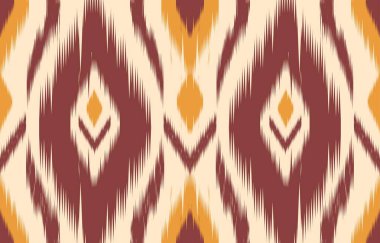 Geometrik etnik oryantal ikat kusursuz desenli renk doğulu. Aztek süsü izi. Arkaplan, perde, halı, duvar kağıdı, giysi, ambalaj, Batik, vektör illüstrasyonu için tasarım.