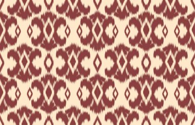 Geometrik etnik oryantal ikat kusursuz desenli renk doğulu. Aztek süsü izi. Arkaplan, perde, halı, duvar kağıdı, giysi, ambalaj, Batik, vektör illüstrasyonu için tasarım.