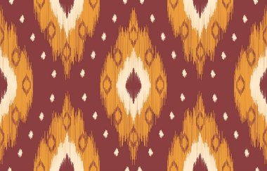 Geometrik etnik oryantal ikat kusursuz desenli renk doğulu. Aztek süsü izi. Arkaplan, perde, halı, duvar kağıdı, giysi, ambalaj, Batik, vektör illüstrasyonu için tasarım.