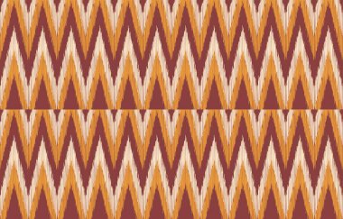Geometrik etnik oryantal ikat kusursuz desenli renk doğulu. Aztek süsü izi. Arkaplan, perde, halı, duvar kağıdı, giysi, ambalaj, Batik, vektör illüstrasyonu için tasarım.